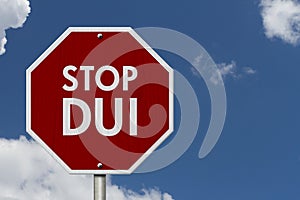 DUI Stop Road Sign photo