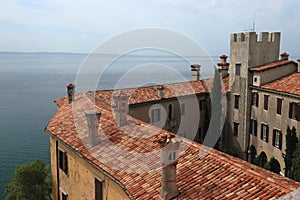 Duino castle in northern Italy photo