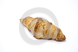 Dukan Diet. Fresh delicious croissant at Dukan Diet on a white background.