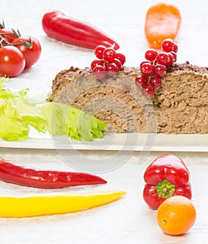 Dukan diet - Meatloaf with vegetables