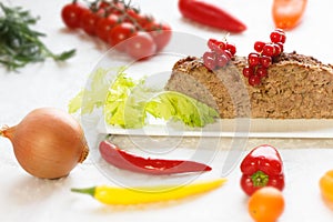 Dukan diet - Meatloaf with vegetables