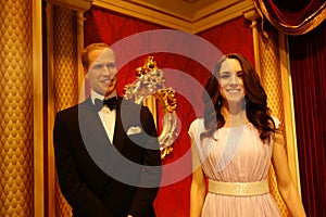 Duke and Duchess of Cambridge Wax Figures