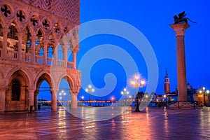 Duks palace on st. Marks square in Venice Italy