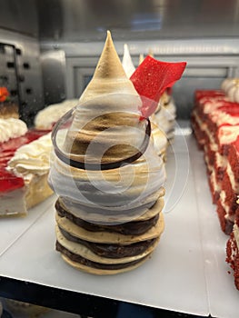 Dulce de Leche Pastry In Display Case photo