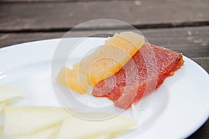 Dulce de membrillo with cheese