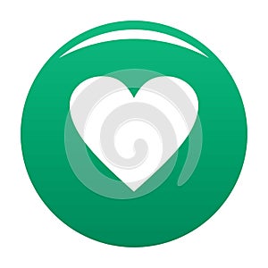 Dull heart icon green