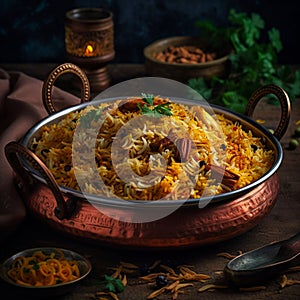 Dum Handi chicken Biryani is prepared in an earthen or clay pot called Haandi. Popular Indian non vegetarian food