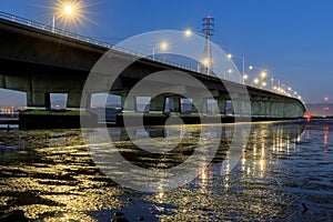 The Dumbarton Bridge during the Blue Hour