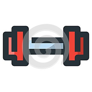 Dumbbell Barbell Vector Filled Line Icon 32x32 Pixel Perfect. Ed