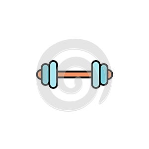 Dumbbell flat vector icon sign symbol