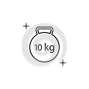 Dumbbell, hand icon. Element of sport thin line icon