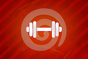 Dumbbell icon isolated on abstract red gradient magnificence background