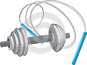 Dumbbell and jumping rope