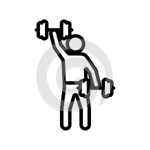 Dumbbell press exercise icon