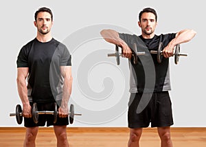 Dumbbell Upright Row photo