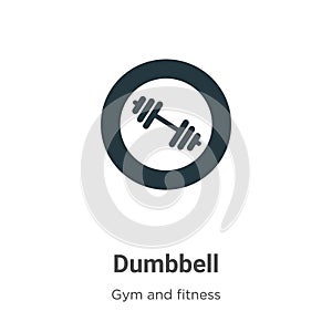 Dumbbell vector icon on white background. Flat vector dumbbell icon symbol sign from modern gym and fitness collection for mobile