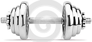 Dumbbell on white background