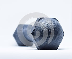 Dumbbell on white background.