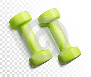 Dumbbells for fitness. Vector image on a transparen
