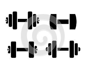 Dumbbells training vector icon