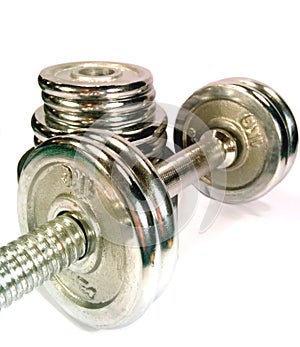 Dumbell with discs