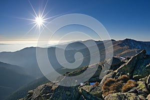 Dumbier mountain during morning in Low Tatras