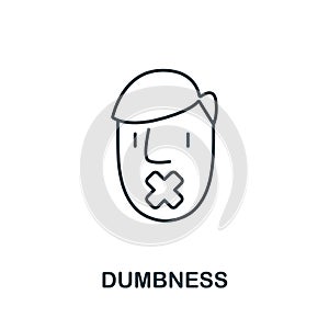Dumbness icon. Simple line element Dumbness symbol for templates, web design and infographics
