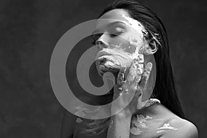 Dumbness and inability to speak about problems and thoughts, concept.