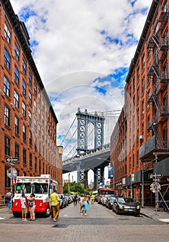 DUMBO district in Brooklyn. New York City, USA