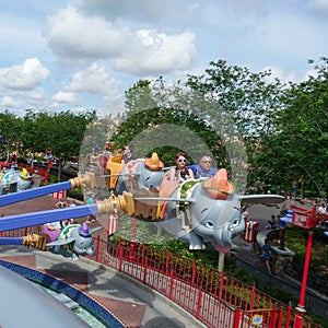 Dumbo the flying elephant ride at Magic Kingdom in Disney World Orlando, Florida