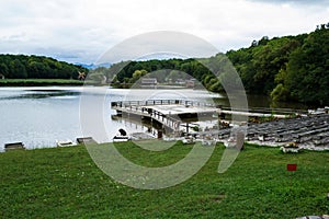 Dumbrava lake, Astra National Museum Complex. Sibiu.