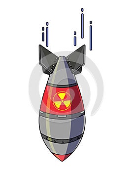 Nuclear warhead falling photo