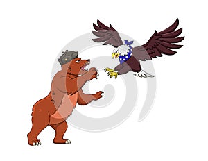 Russian bear vs American eagle