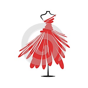 dummy dress illustration vector