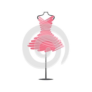 Dummy dress illustration vector