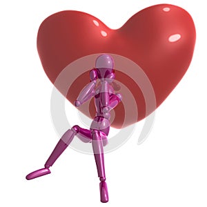 Dummy figure desperately waiting for love