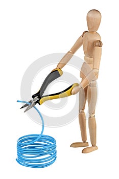 Dummy, pliers and wire