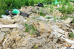 Dump of household waste. Garbage
