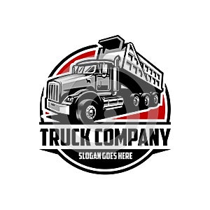 Dump truck company logo vector. Best for trucking and freight logo