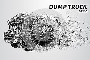 Dump truck consists of particles. Dump truck consists of dots and circles