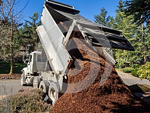 Dump Truck Dumping A Load