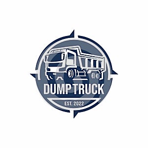 Dump truck emblem logo