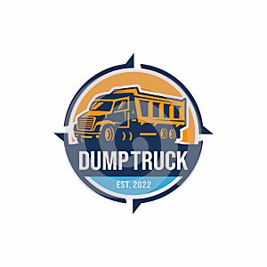 Dump truck emblem logo