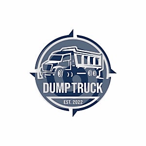 Dump truck emblem logo