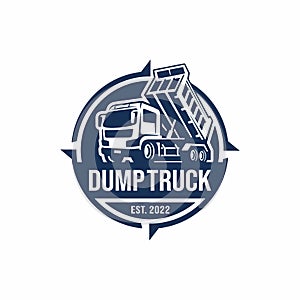 Dump truck emblem logo