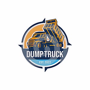 Dump truck emblem logo