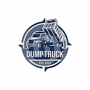 Dump truck emblem logo