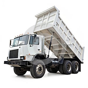 Dump truck isolated on white background
