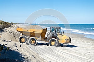 Dump Truck Load with Beach Sand