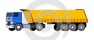 Dump truck semi trailer